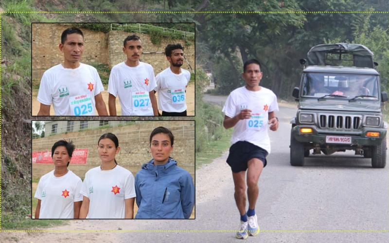 खप्तड शैलेश्वरी म्याराथनमा त्रिभुवन आर्मीका खड्का प्रथम