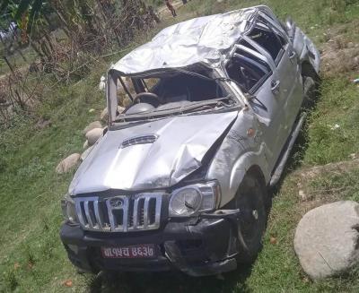कैलालीको गेटामा स्कारपियो दुर्घटना हुँदा १ जनाको मृत्यु, ५ जना घाईते