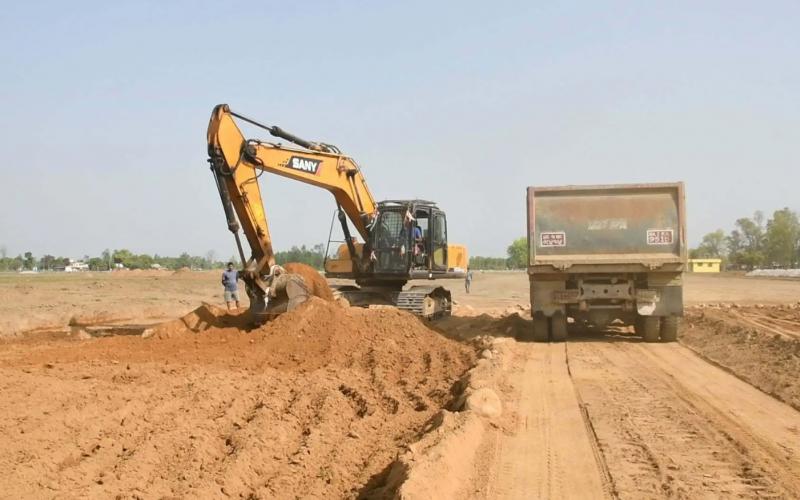 मझगाउँ विमानस्थलको निर्माण कार्य सुस्त, डेढ वर्षमा २५ प्रतिशत मात्रै काम