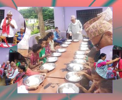 समाजसेवी बोगटीद्वारा आमा–बुवाको पुण्य तिथिमा अत्तरियामा रहेको सेभ हाउसलाई भोजन 