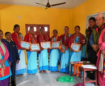 १९ औँ महिला सामुदायिक स्वास्थ्य स्वयंसेविका दिवसमा स्वयंसेविका सम्मानित 